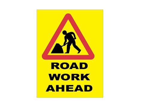 Printable Road Work Ahead Sign